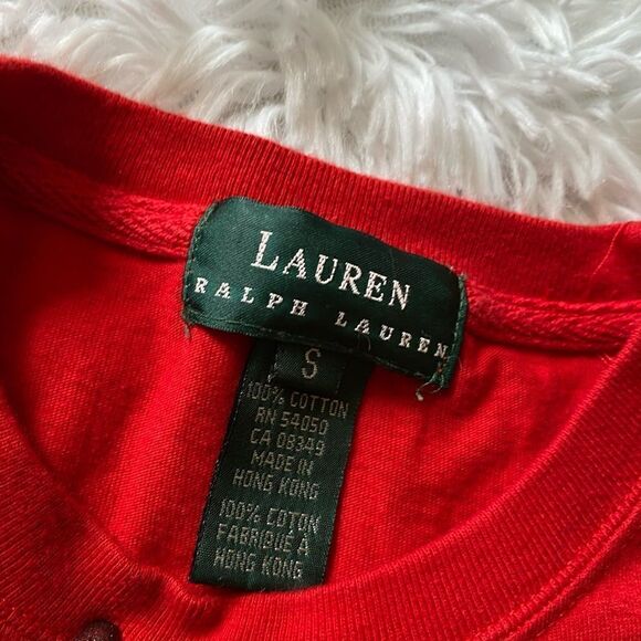Lauren Ralph Lauren Crest Top Red Size Small - Picture 5 of 5